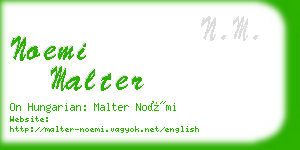 noemi malter business card
